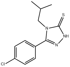 5-(4-CHLOROPHENYL)-4-ISOBUTYL-4H-1,2,4-TRIAZOLE-3-THIOL Struktur