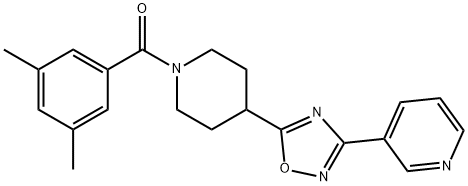 (3,5-DIMETHYL-PHENYL)-[4-(3-PYRIDIN-3-YL-[1,2,4]-OXADIAZOL-5-YL)-PIPERIDIN-1-YL]-METHANONE Struktur