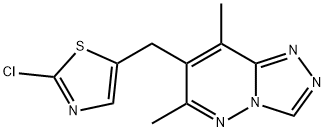 7-[(2-CHLORO-1,3-THIAZOL-5-YL)METHYL]-6,8-DIMETHYL[1,2,4]TRIAZOLO[4,3-B]PYRIDAZINE Struktur