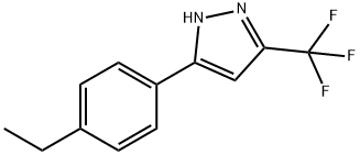 5-(4-ETHYL-PHENYL)-3-TRIFLUOROMETHYL-1H-PYRAZOLE Struktur