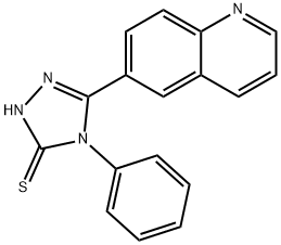 4-PHENYL-5-(6-QUINOLINYL)-4H-1,2,4-TRIAZOL-3-YLHYDROSULFIDE Struktur