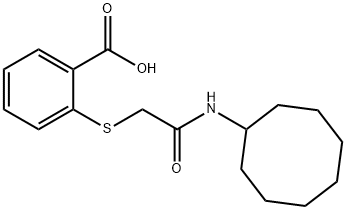 2-CYCLOOCTYLCARBAMOYLMETHYLSULFANYL-BENZOIC ACID Struktur