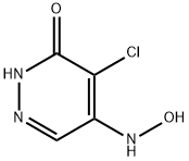 4-CHLORO-5-(HYDROXYAMINO)-3(2H)-PYRIDAZINONE Struktur