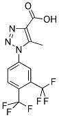 1-(3,4-BIS-TRIFLUOROMETHYLPHENYL)-5-METHYL-[1,2,3]TRIAZOLE-4-CARBOXYLIC ACID Struktur