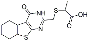 2-[[(4-OXO-3,4,5,6,7,8-HEXAHYDRO[1]BENZOTHIENO[2,3-D]PYRIMIDIN-2-YL)METHYL]THIO]PROPANOIC ACID Struktur