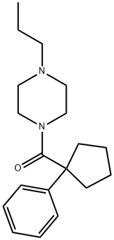 PHENYLCYCLOPENTYL 4-PROPYLPIPERAZINYL KETONE Struktur