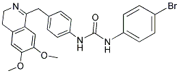 1-(4-((6,7-DIMETHOXY(3,4-DIHYDROISOQUINOLYL))METHYL)PHENYL)-3-(4-BROMOPHENYL)UREA Struktur