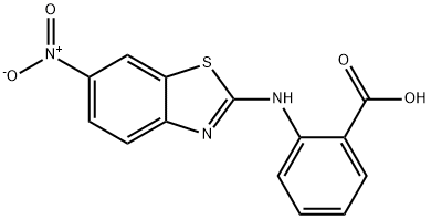 2-((6-NITRO-1,3-BENZOTHIAZOL-2-YL)AMINO)BENZOIC ACID Struktur