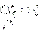 8-METHYL-2-(4-NITRO-PHENYL)-3-PIPERAZIN-1-YLMETHYL-IMIDAZO[1,2-A]PYRIDINE Struktur