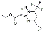 5-CYCLOPROPYL-7-TRIFLUOROMETHYL-4,5,6,7-TETRAHYDRO-PYRAZOLO[1,5-A]PYRIMIDINE-3-CARBOXYLIC ACID ETHYL ESTER Struktur