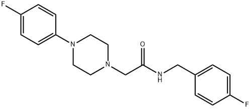 N-(4-FLUOROBENZYL)-2-[4-(4-FLUOROPHENYL)PIPERAZINO]ACETAMIDE Struktur