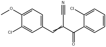 2-(2-CHLOROBENZOYL)-3-(3-CHLORO-4-METHOXYPHENYL)ACRYLONITRILE Struktur