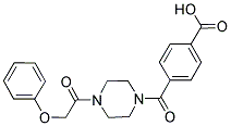 4-([4-(PHENOXYACETYL)PIPERAZIN-1-YL]CARBONYL)BENZOIC ACID Struktur