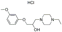 1-(4-ETHYLPIPERAZIN-1-YL)-3-(3-METHOXYPHENOXY)PROPAN-2-OL HYDROCHLORIDE Struktur