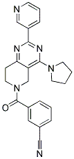 3-(2-PYRIDIN-3-YL-4-PYRROLIDIN-1-YL-7,8-DIHYDRO-5H-PYRIDO[4,3-D]PYRIMIDINE-6-CARBONYL)-BENZONITRILE Struktur