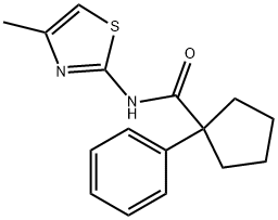 N-(4-METHYL(2,5-THIAZOLYL))(PHENYLCYCLOPENTYL)FORMAMIDE Struktur