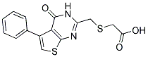 [[(4-OXO-5-PHENYL-3,4-DIHYDROTHIENO[2,3-D]PYRIMIDIN-2-YL)METHYL]THIO]ACETIC ACID Struktur