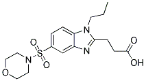 3-[5-(MORPHOLIN-4-YLSULFONYL)-1-PROPYL-1H-BENZIMIDAZOL-2-YL]PROPANOIC ACID Struktur