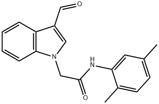 N-(2,5-DIMETHYL-PHENYL)-2-(3-FORMYL-INDOL-1-YL)-ACETAMIDE Struktur