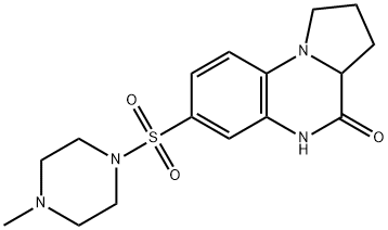 7-[(4-METHYLPIPERAZINO)SULFONYL]-1,2,3,3A-TETRAHYDROPYRROLO[1,2-A]QUINOXALIN-4(5H)-ONE Struktur