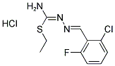 2,3-DIAZA-4-(6-CHLORO-2-FLUOROPHENYL)-1-ETHYLTHIOBUTA-1,3-DIENYLAMINE, HYDROCHLORIDE Struktur