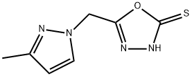 5-(3-METHYL-PYRAZOL-1-YLMETHYL)-[1,3,4]OXADIAZOLE-2-THIOL Struktur