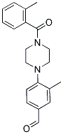 3-METHYL-4-[4-(2-METHYLBENZOYL)PIPERAZIN-1-YL]BENZALDEHYDE Struktur