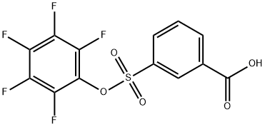 3-[(2,3,4,5,6-PENTAFLUOROPHENOXY)SULFONYL]BENZENECARBOXYLIC ACID Struktur