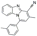 3-METHYL-1-(3-METHYLPHENYL)PYRIDO[1,2-A]BENZIMIDAZOLE-4-CARBONITRILE Struktur