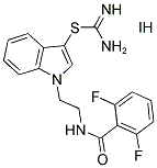 1-(2-[(2,6-DIFLUOROBENZOYL)AMINO]ETHYL)-1H-INDOL-3-YL IMIDOTHIOCARBAMATE HYDROIODIDE Struktur