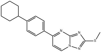 5-(4-CYCLOHEXYLPHENYL)-2-(METHYLSULFANYL)[1,2,4]TRIAZOLO[1,5-A]PYRIMIDINE Struktur