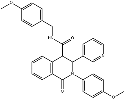 N-((4-METHOXYPHENYL)METHYL)(2-(4-METHOXYPHENYL)-1-OXO-3-(3-PYRIDYL)(4-2,3,4-TRIHYDROISOQUINOLYL))FORMAMIDE Struktur