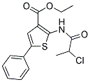 2-(2-CHLORO-PROPIONYLAMINO)-5-PHENYL-THIOPHENE-3-CARBOXYLIC ACID ETHYL ESTER Struktur