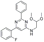 N-(2,2-DIMETHOXYETHYL)-6-(2-FLUOROPHENYL)-2-PHENYLPYRIMIDIN-4-AMINE Struktur