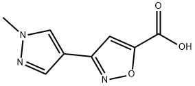 3-(1-METHYL-1H-PYRAZOL-4-YL)-ISOXAZOLE-5-CARBOXYLIC ACID Struktur