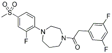 1-[(3,5-DIFLUOROPHENYL)ACETYL]-4-[2-FLUORO-4-(METHYLSULFONYL)PHENYL]-1,4-DIAZEPANE Struktur