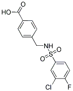 4-(([(3-CHLORO-4-FLUOROPHENYL)SULFONYL]AMINO)METHYL)BENZOIC ACID Struktur