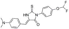 (5Z)-3-[4-(DIFLUOROMETHOXY)PHENYL]-5-[4-(DIMETHYLAMINO)BENZYLIDENE]-2-THIOXOIMIDAZOLIDIN-4-ONE Struktur