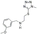 N-(3-METHOXYBENZYL)-2-((1-METHYL-1H-TETRAZOL-5-YL)THIO)ETHANAMINE Struktur