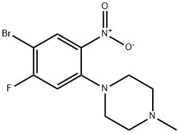 1-(4-BROMO-5-FLUORO-2-NITROPHENYL)-4-METHYLPIPERAZINE Struktur