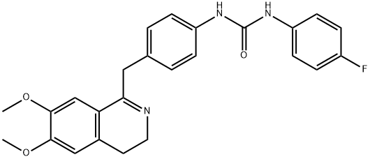 1-(4-((6,7-DIMETHOXY(3,4-DIHYDROISOQUINOLYL))METHYL)PHENYL)-3-(4-FLUOROPHENYL)UREA Struktur