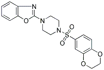 2-[4-(2,3-DIHYDRO-1,4-BENZODIOXIN-6-YLSULFONYL)PIPERAZIN-1-YL]-1,3-BENZOXAZOLE Struktur