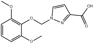 1-(2,6-DIMETHOXY-PHENOXYMETHYL)-1 H-PYRAZOLE-3-CARBOXYLIC ACID Struktur