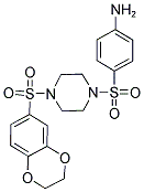 4-([4-(2,3-DIHYDRO-1,4-BENZODIOXIN-6-YLSULFONYL)PIPERAZIN-1-YL]SULFONYL)ANILINE Struktur