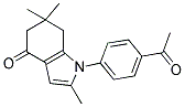 1-(4-ACETYLPHENYL)-2,6,6-TRIMETHYL-5,6,7-TRIHYDROINDOL-4-ONE Struktur