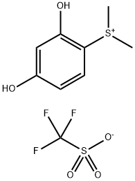 DIMETHYL-2,4-DIHYDROXYPHENYLSULFONIUM TRIFLATE Struktur