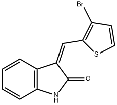 3-[(Z)-(3-BROMO-2-THIENYL)METHYLIDENE]-1H-INDOL-2-ONE Struktur