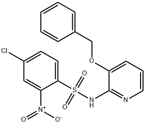 ((4-CHLORO-2-NITROPHENYL)SULFONYL)(3-(PHENYLMETHOXY)(2-PYRIDYL))AMINE Structure