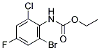 N-ETHOXYCARBONYL-2-BROMO-4-FLUORO-6-CHLORO-ANILINE Struktur