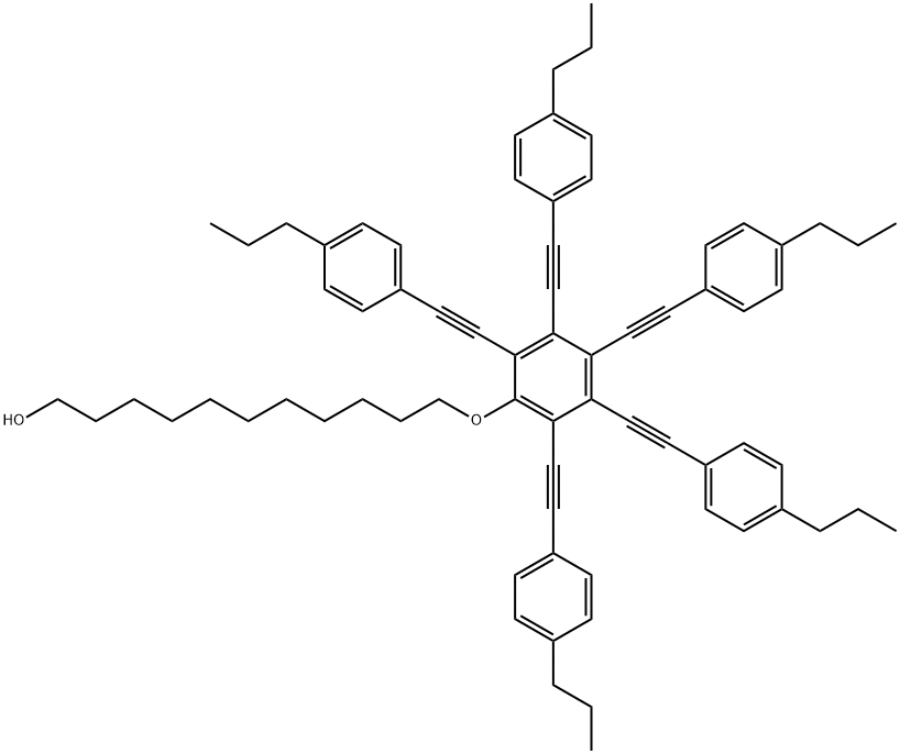 11-[PENTAKIS-(4-PROPYLPHENYLETHYNYL)-PHENYLOXY]-UNDECAN-1-OL Structure